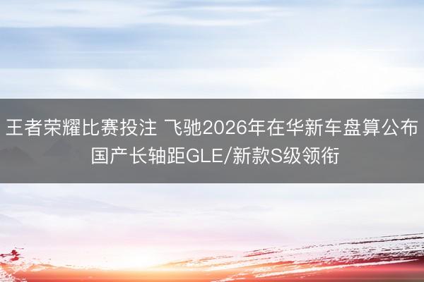 王者荣耀比赛投注 飞驰2026年在华新车盘算公布 国产长轴距GLE/新款S级领衔